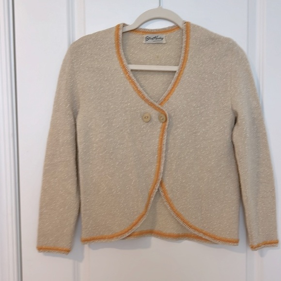 Vintage 60’s Stuart Mackey California Open Front Knit Cardigan Sweater Size 6 - Picture 2 of 13